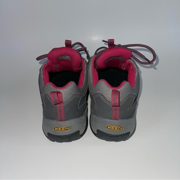 KEEN Hiking Shoes Women's Size 6.5 US Grey Pink OakRidge‎ Sneakers Leather Mesh - Picture 10 of 16